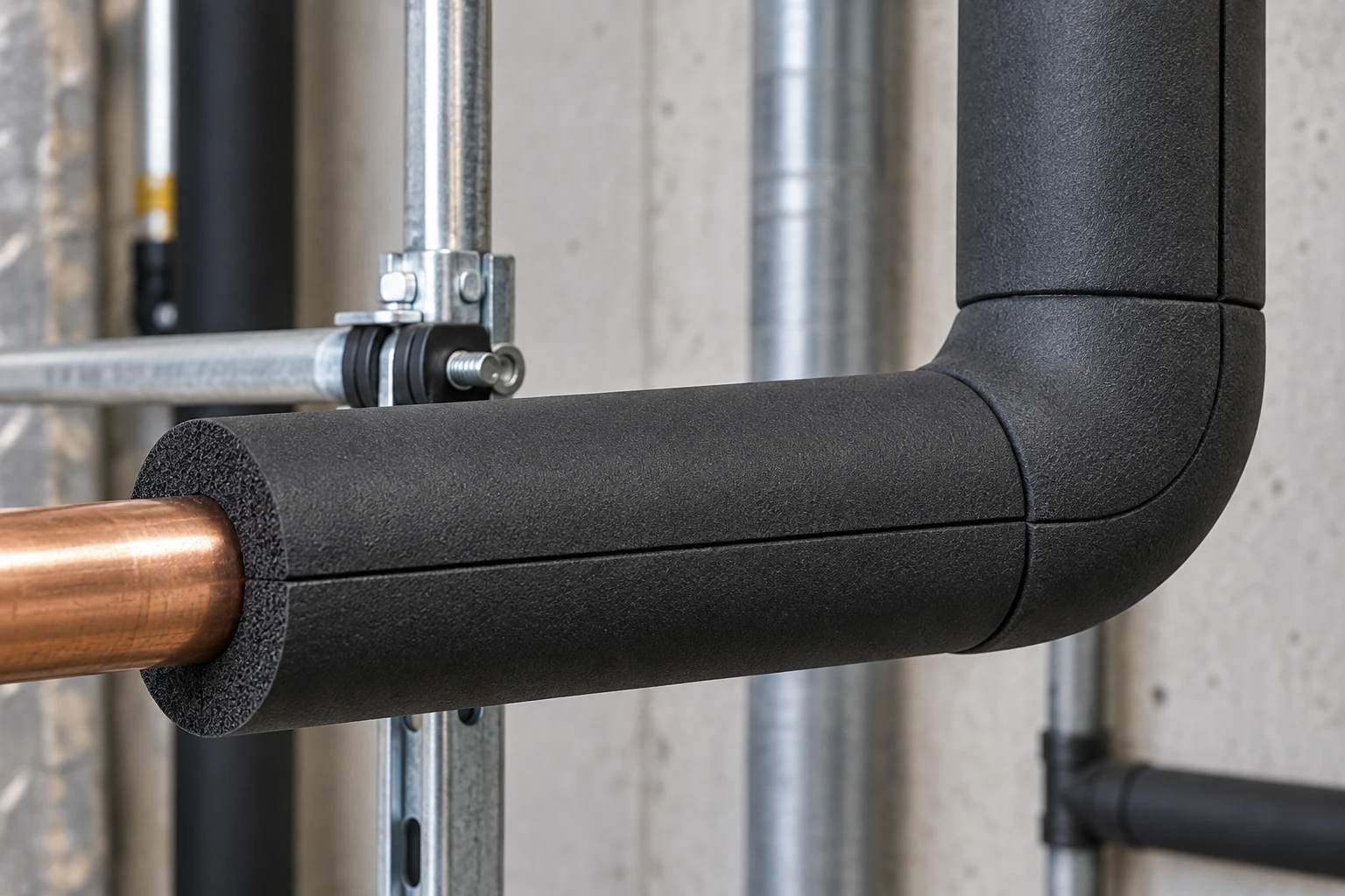 HVAC insulation installation detail