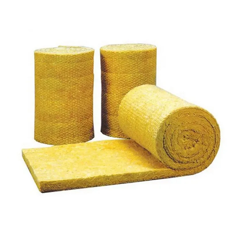 Plain rock wool blanket and roll
