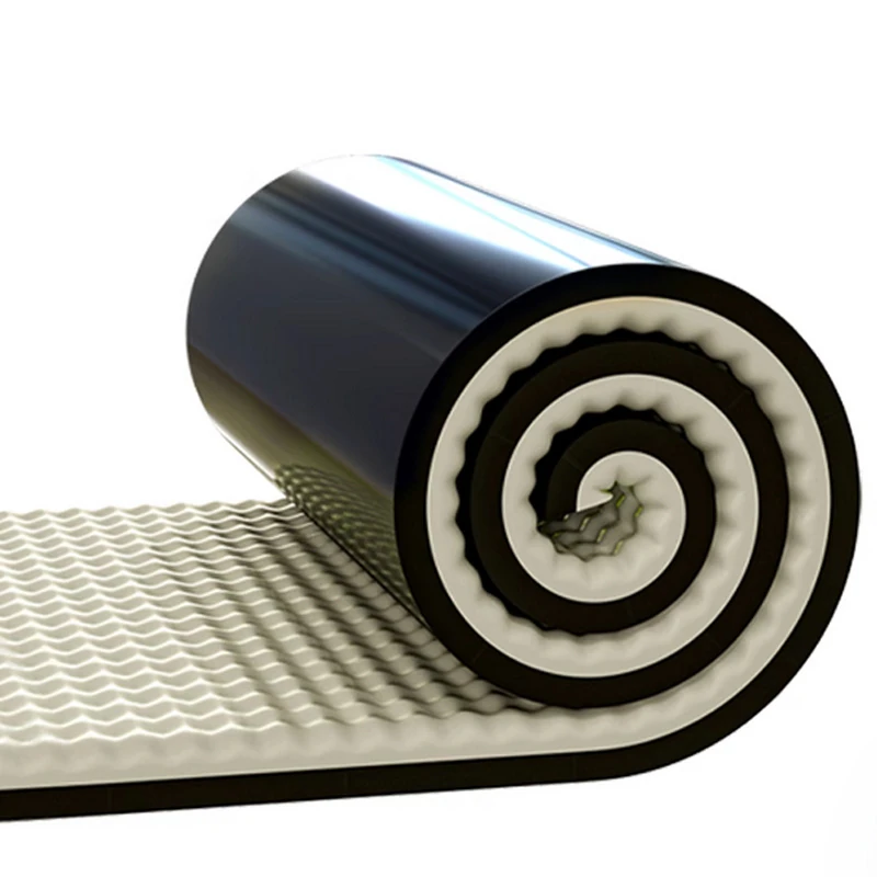 Acoustic insulation materials in self-adhesive rubber foam roll form