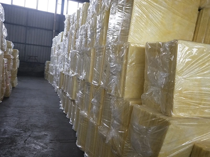 Packaged glass wool products prepared for supply