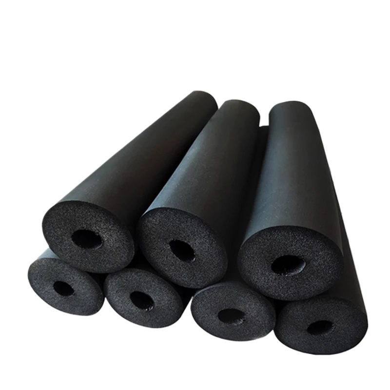 High density rubber foam pipe insulation