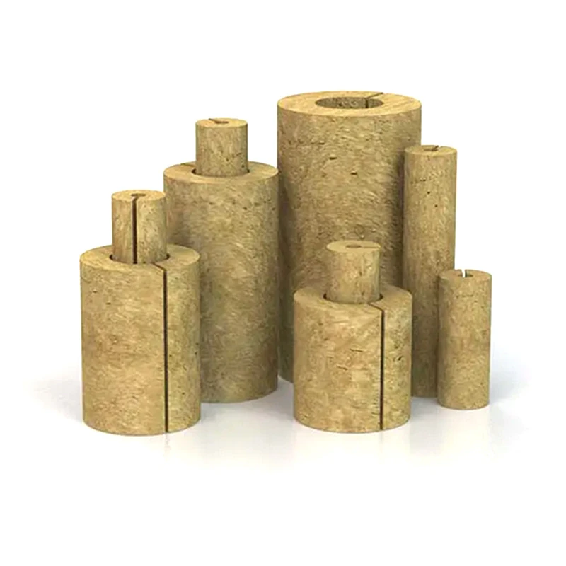 Rock wool pipe section