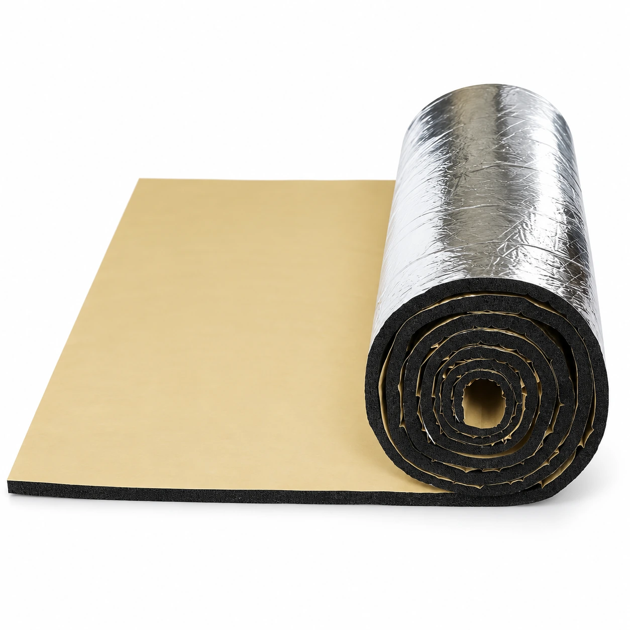 High temperature aluminum-faced rubber foam roof insulation board