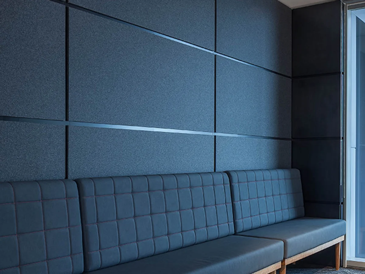 Office acoustic panel installation detail